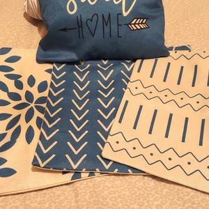 Pillow Covers set of 4. 17x17 Modern Sofa Throw Pillow Covers Indoor/Outdoor..